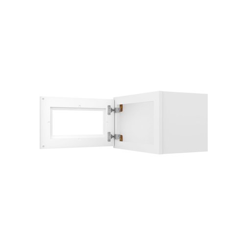 Furinno Shaker Wall Kitchen Cabinet, with Single Door, Glass Not Included, Ready to Assemble, 12 D x 18 W x 12 H, White