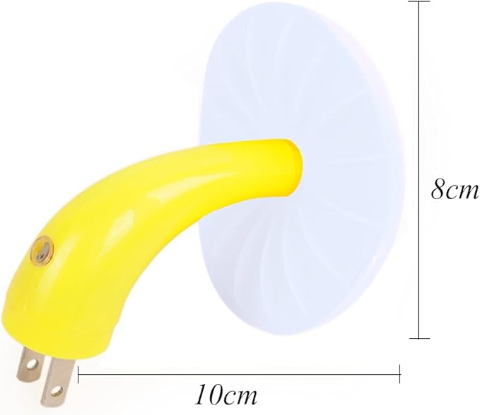 ESUPPORT Mushroom-Shaped Energy Saving Sensor LED Night Light with Plug Colorful(Average Life Expectancy 50000h) Colorful