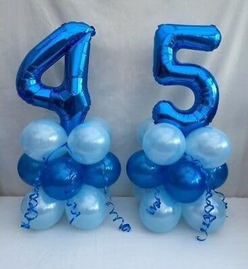 40 Inch Dark Blue Number Balloons by [Brand Name] - Perfect 40th Birthday Party Decorations for Men & Women