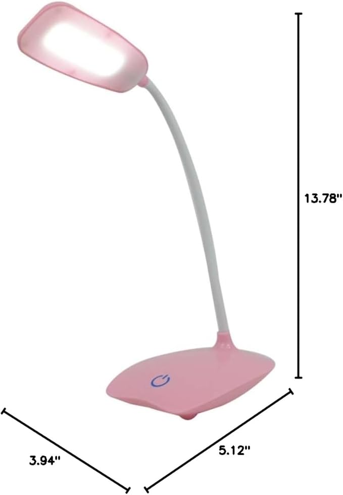 USB Rechargeable Control Reading Lamp with Flexible Dimmable Eye Protection Desk Light for Home Office Bedroom Study Areas