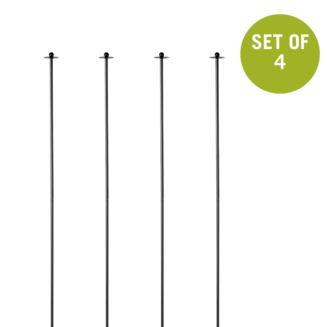 Gardener's Supply Company Garden Stake Netting Support | Heavy Duty Powder Coated Steel Frame for Fencing | Plant & Crop Protection from Wildlife | (Set of 4)