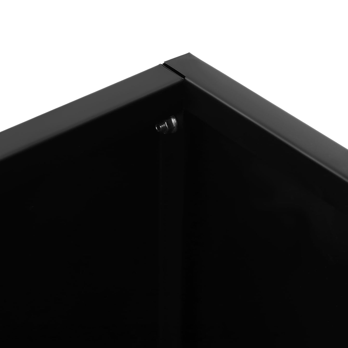 Cashewnuts Metal Planter Box Rectangular Box, 36" x 12" x 24" Heavy Duty Tall Black Planter Divider Garden Boxes Outdoor Planters for Porch Patio Garden (Black)