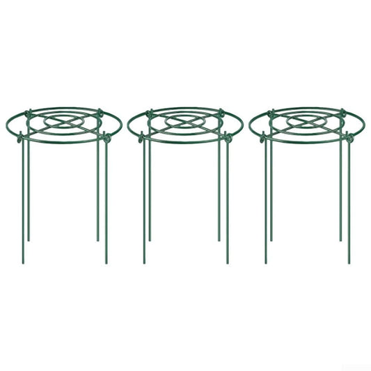3Pack Peony Cages And Supports, Grow Through Plant Supports, Heavy-Duty Metal Peonies Support Stakes With Grid Cage 15.7x11.8In For Peonies, Roses, Tomatoes, Hydrangeas(Circle type)