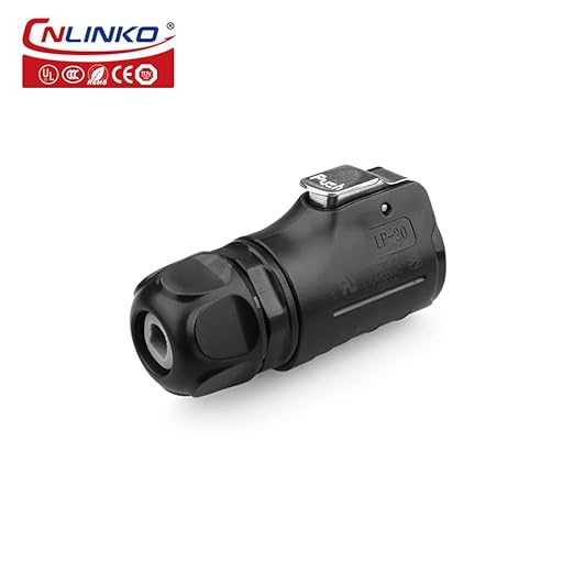CNLINKO LP20 7 Pin Waterproof Connectors,IP68 Circular Connectors Fast Locking Plug,2-12 Pin Power Connector M20 Male Female Plug,LED Outdoor Lighting Connectors(7 Pin)