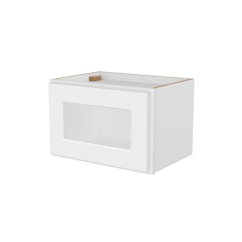 Furinno Shaker Wall Kitchen Cabinet, with Single Door, Glass Not Included, Ready to Assemble, 12 D x 18 W x 12 H, White