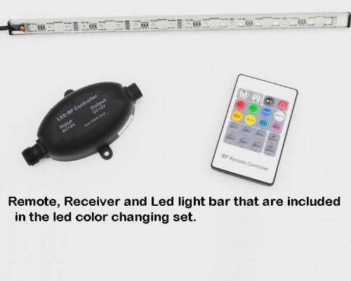 48" Pool Aquatics Fountain Pond Garden Shower Wall Sheer Descent Waterfall + Color Changing LED Light, Power Source and Wireless Remote