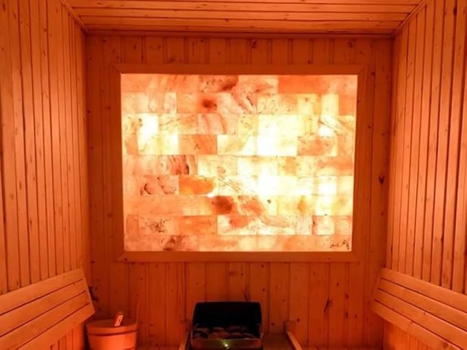 Himalayan Pink Salt Bricks and Salt Glue 8"x4"x2" 50-Pack for Walls, Sauna, Spa, Home Wall Decor improvement (Pack of 50 Bricks + 2 Glue)