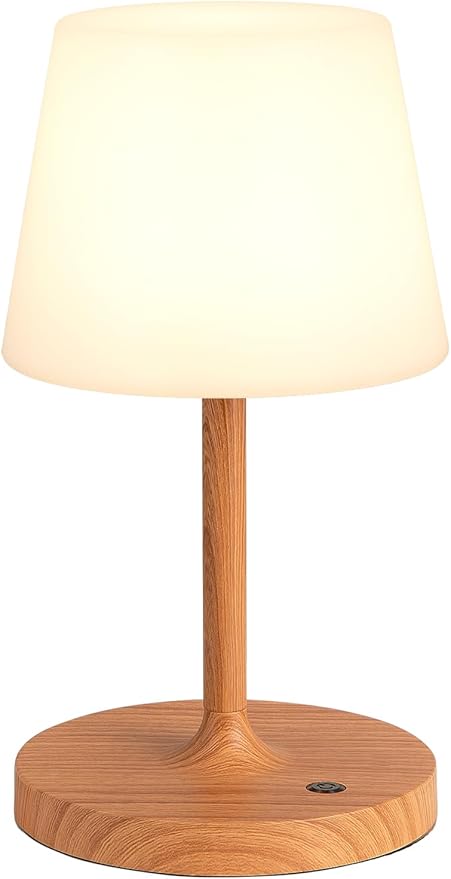 Kakanuo Cordless Shower Lamp Waterproof, Cordless Lamp with 4000mAh Battery, Rechargeable Table Lamp, Touch Dimmable Desk Light for Outdoor, Kitchen, Bathroom, Camping, Patio, IP54
