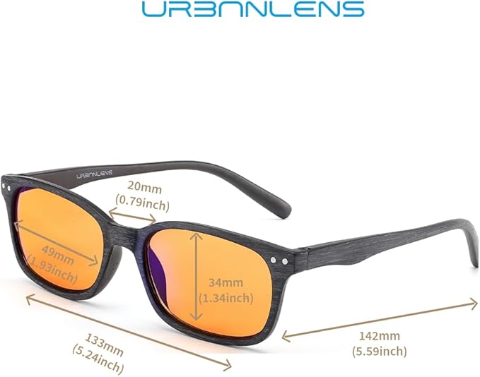 Blue Light Blocking Reading Glasses - For Better Sleep, Reduce Eye Strain for Women + Men, With Wooden Finishes