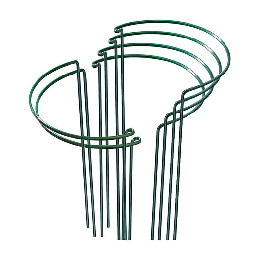 Nurnesy Metal Half Circle Garden Plant Support Stick with Locking Mechanism - Peony Cage for Tomatoes, Hydrangeas, Indoor and Outdoor Plants - Green Plant Support Edge (A), Nurnesyx7o5v8cu1y-08