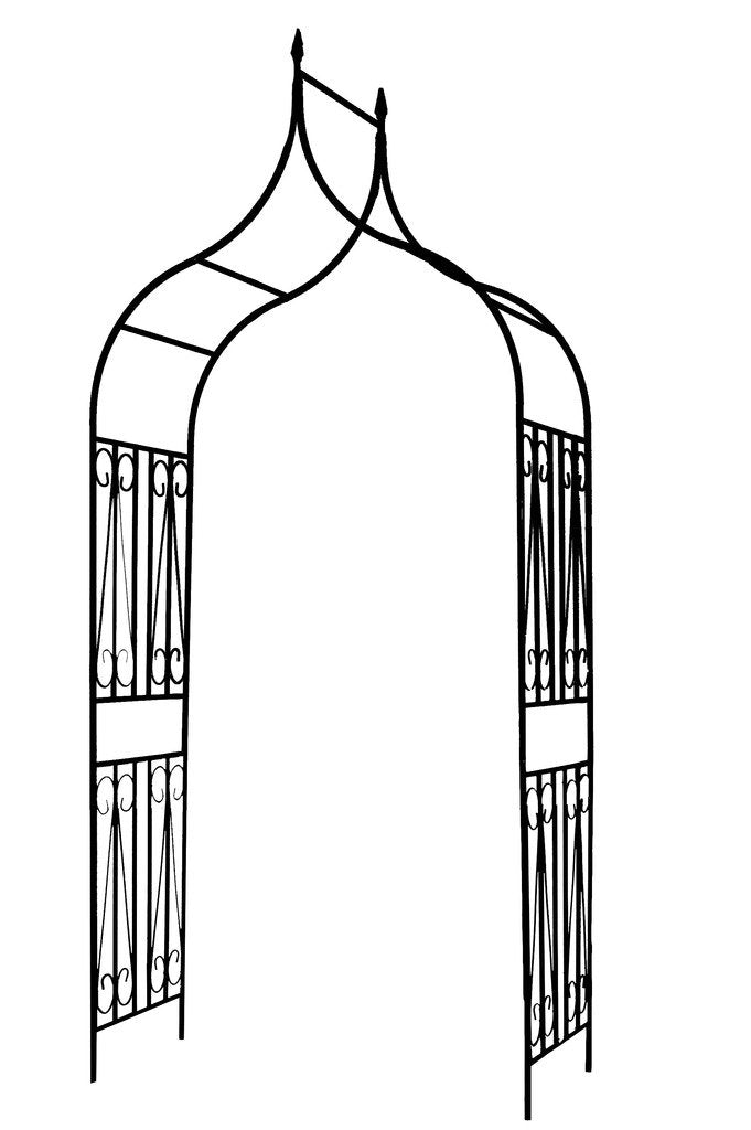 1. GO Gothic Steel Garden Arch, 8'8" High x 4'5" Wide, Garden Arbor for Various Climbing Plant, Outdoor Garden Lawn Backyard