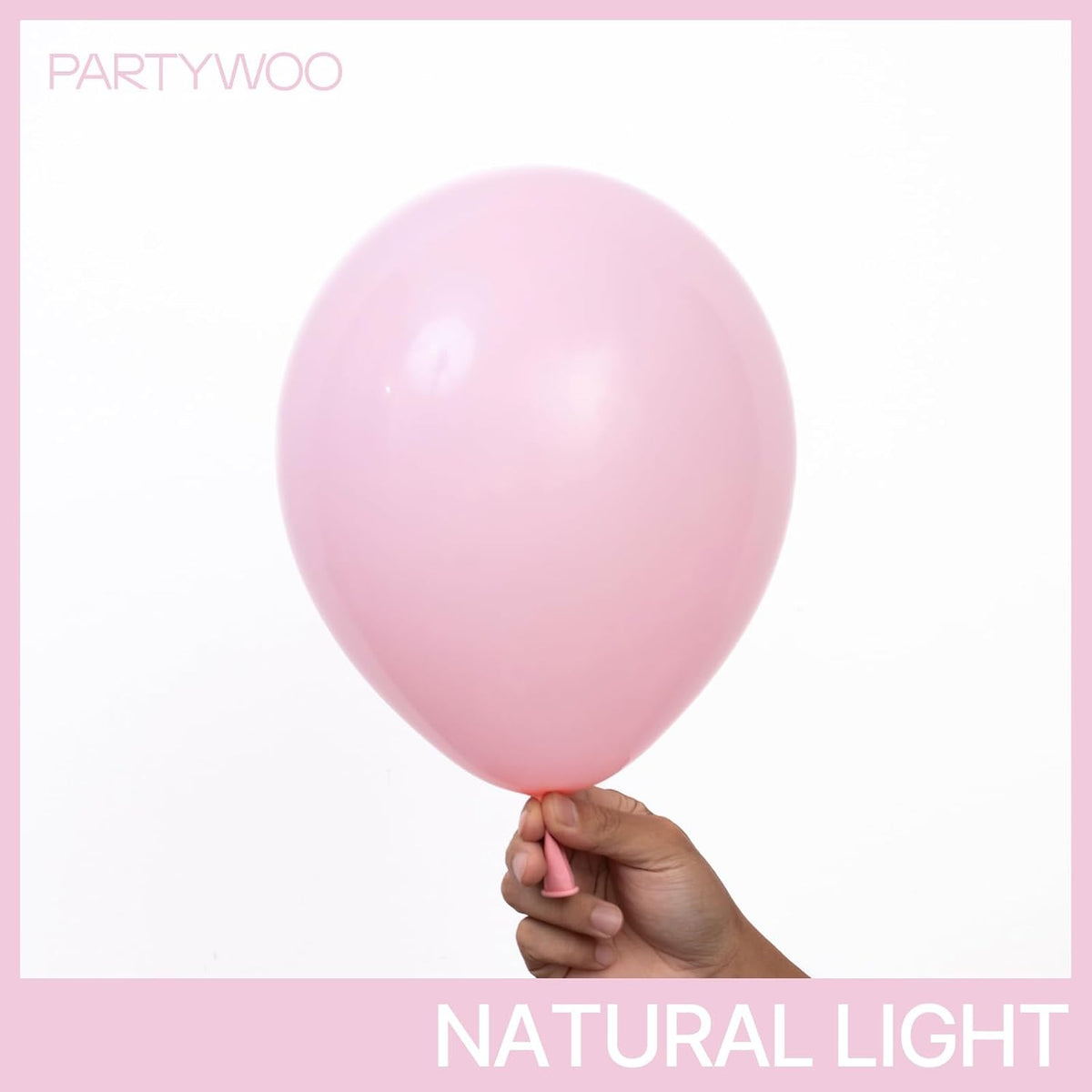 PartyWoo Light Pink Balloon Arch Kit - 127pcs in Various Sizes for Baby Showers & Birthday Parties