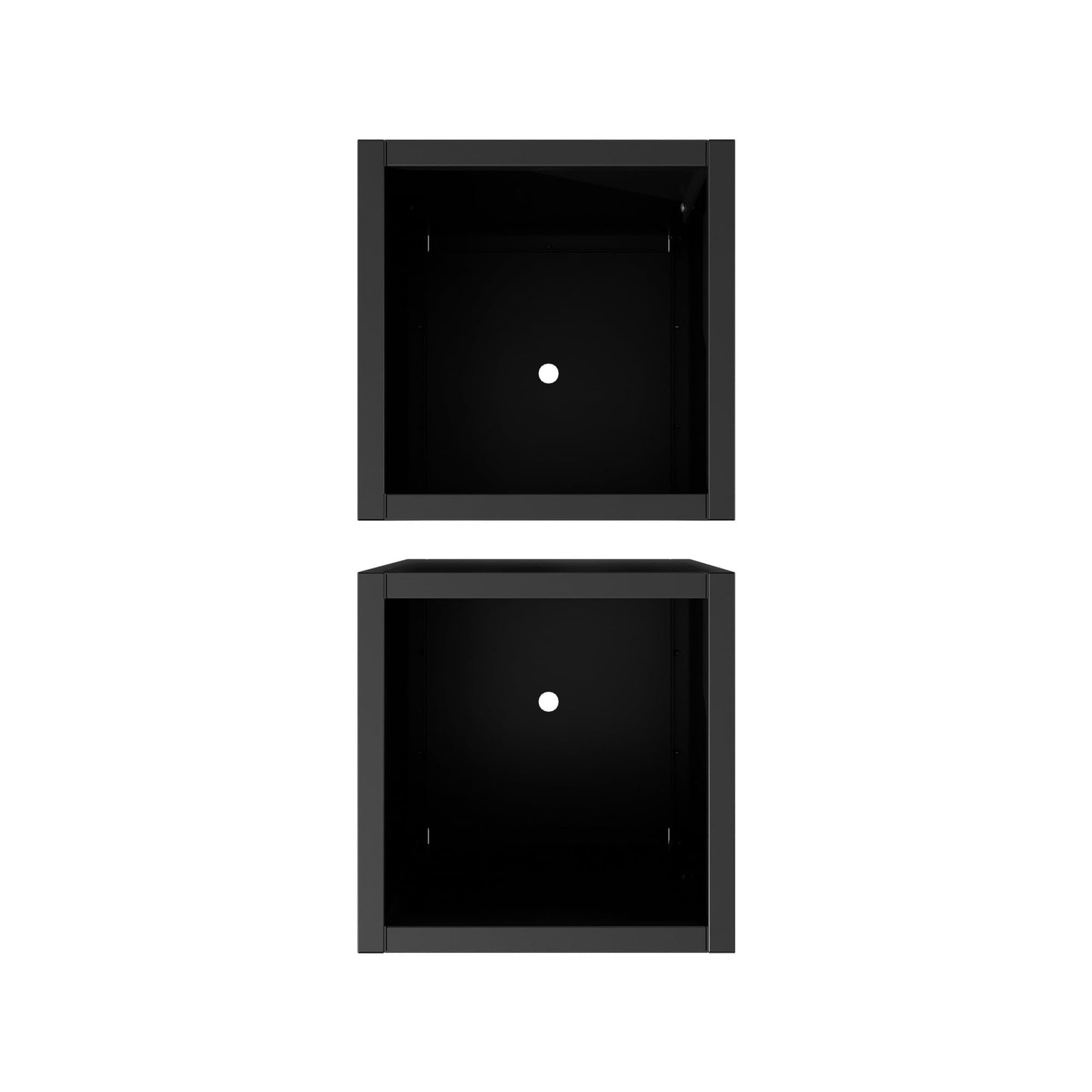 Casaphoriar Metal Planter Box 13"x13"x36", Rectangular Planter and Drainage Holes, Perfect for Outdoor Patio and Balcony Decor, Black(Set of 2)