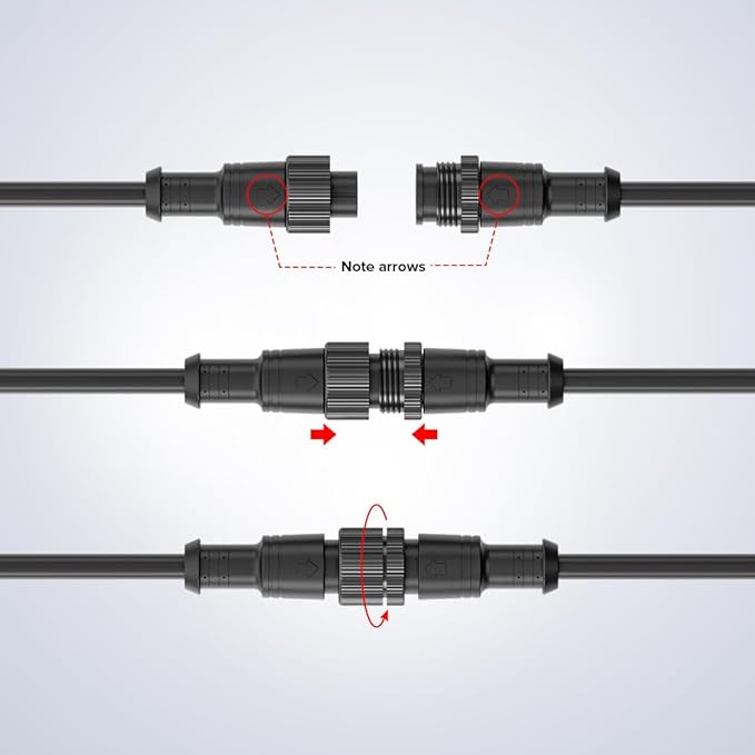 BTF-LIGHTING 3 Core 3 pin Big Size IP67 Y Shape 1 Male-Divided-2 Female Splitter Connctor Black Plastics 0.75mm²/18AWG 22mm Metal Metal Nut Support All BTF-LIGHTING 3 pin Big Size IP67 Connectors