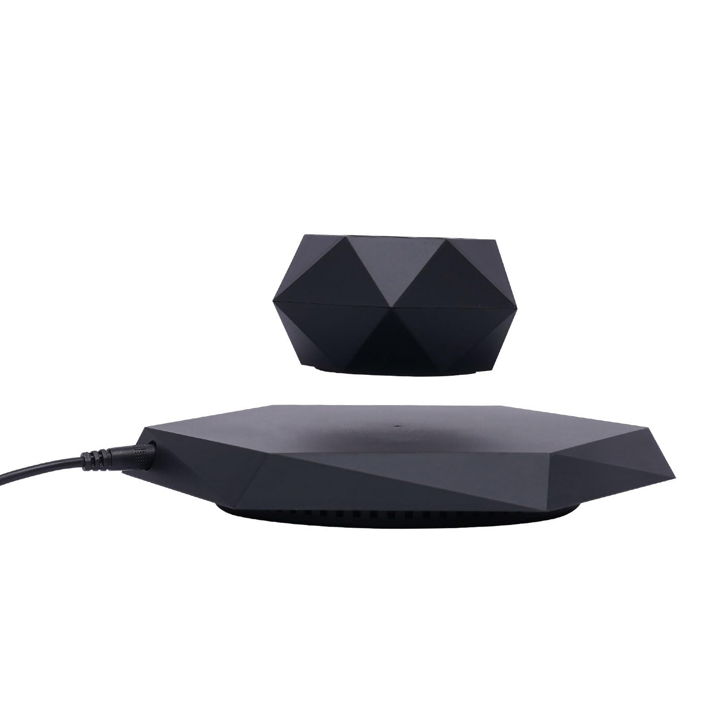 KONGKUNI Levitating Plant Pot Magnetic Levitation Suspension Floating Pot，Floating Plant Pot for Small Plants，360 Degree Rotation Planter，Potted Plant for Home, Office & Desk Levitating,Black