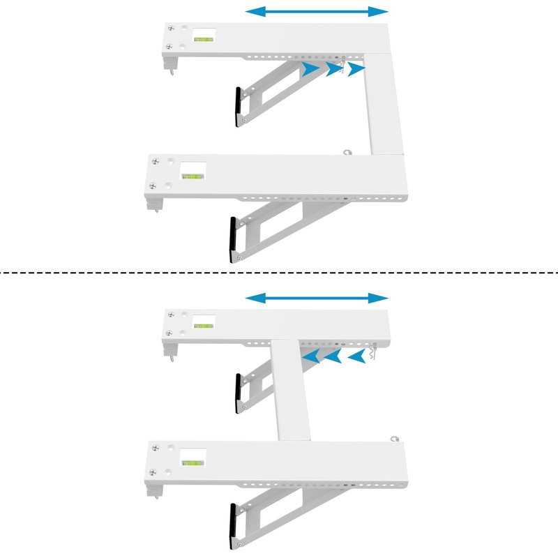 Qualward Air Conditioner Bracket Window AC Support Brackets - Heavy Duty with 2 Arms, Up to 180 lbs for 12000 to 24000 BTU AC Units- Fits Single Or Double Hung Windows