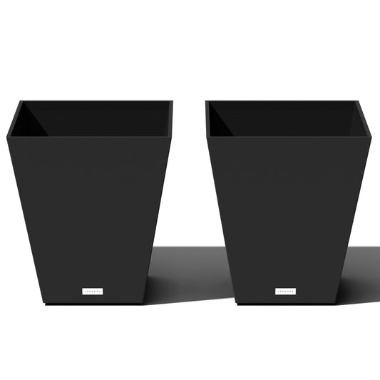Veradek Pure Series Nobleton Plastic Planter - Large Pots for Indoor or Outdoor Porch/Patio | Durable All-Weather Use with Drainage Holes | Modern Planter Décor for Flowers, Shrubs, Trees