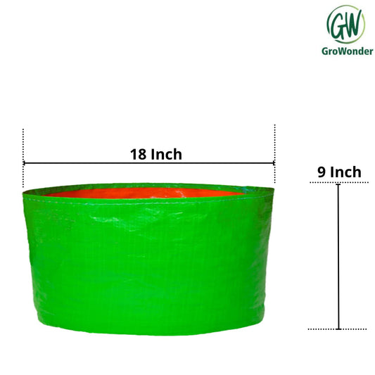 Plant Grow Bags ( 9x18 inch,) Reusable Fabric Grow Bags for Plants – Breathable & Durable Garden Pots for Vegetables, Herbs, and Flowers – Perfect for Indoor/Outdoor Use ( Pack of 10, Green Color )