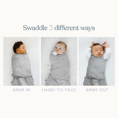 HALO Sleepsack Swaddle - 100% Cotton 3-Way Adjustable Wearable Blanket, TOG 1.5, Stems, Small (3-6 Months)