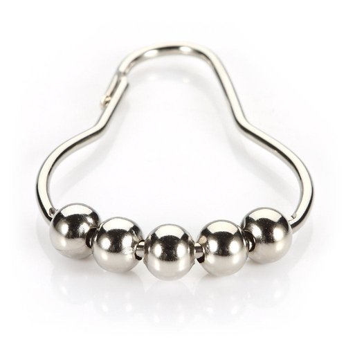 Amazer 2 Pack Shower Curtain Hooks Rings, Stainless Steel Rust-Resistant Shower Curtain Rings and Hooks-Set of 24-Polished Nickel