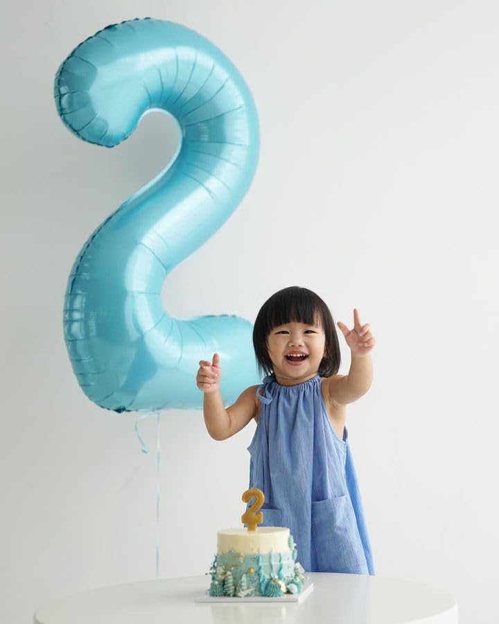 Pearlescent Blue Number Balloon - 40 Inch 0 Balloon for Birthday Decorations | Perfect for Any Celebration