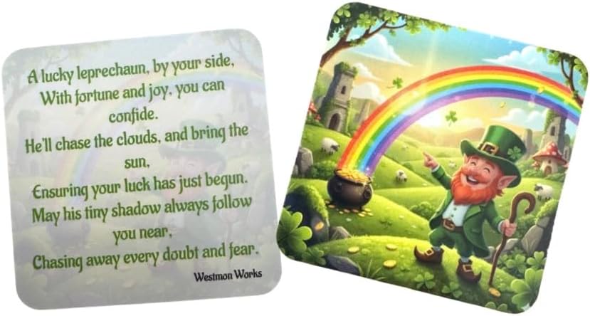 Westmon Works Lucky Irish Leprechaun Figurine - Pocket-Sized Good Luck Charm Keepsake for Desk or Carrying