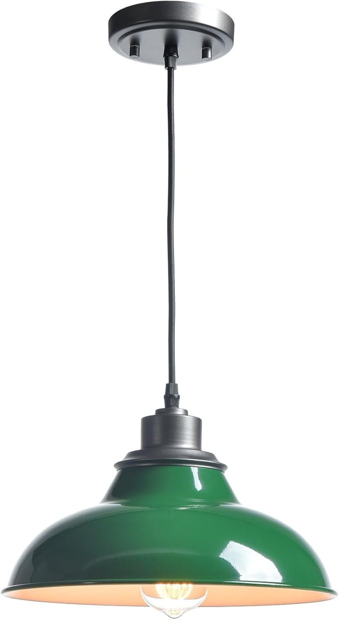 Green Pendant Lights Kitchen Pendant Light Fixture Modern Hanging Pendant Light for Kitchen Island Breadfast Nook Bar Dinning Room