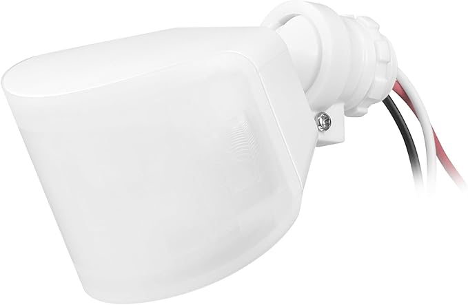Globe Electric 17000223 240-Degree Wired Motion Activated White Outdoor Flood Light Replacement Sensor