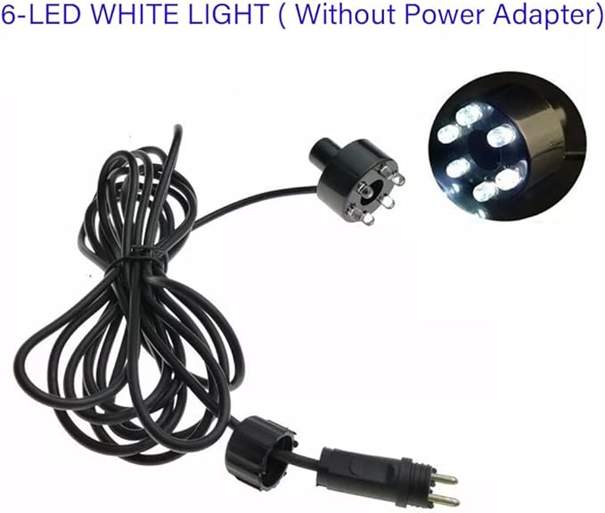 Wholesale Fountain Submersible LED Light Fountain Ring (6-LED no AC Plug) for Garden, Square, Yard (White,1)
