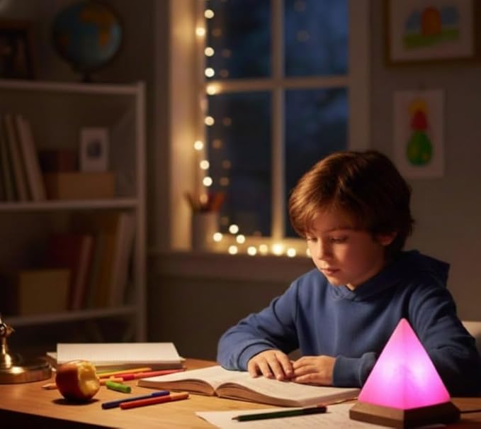 HL Himalayan Pink Salt USB Multi Colored lamp (Pyramid)