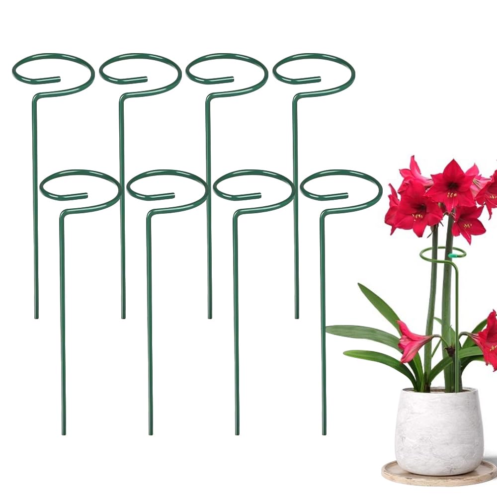 4/8/12 Pack Plant Stakes, 16/24/36 Inch Plant Support Stakes, 2025 New Plant Sticks Support, Flower Stakes for Plants Peony, Tomato Seedling, Marigold, Amaryllis, Sapling, Coreopsis (16 Inch-8 Pack)