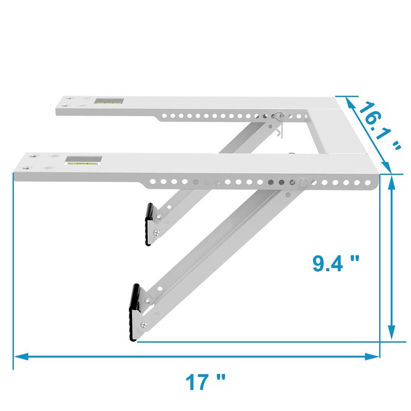 Qualward Air Conditioner Bracket Window AC Support Brackets - Heavy Duty with 2 Arms, Up to 180 lbs for 12000 to 24000 BTU AC Units- Fits Single Or Double Hung Windows