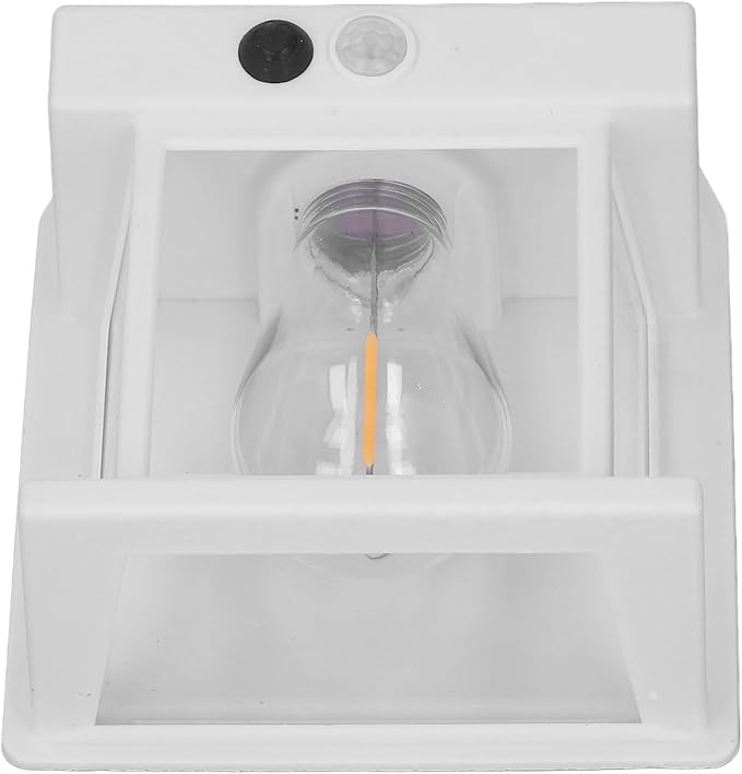 Solar Wall Lights, Outdoor Motion Sensor, Dusk to Dawn LED Outdoor Solar Lights with 3 Modes, for Patio, Garage, Shed (White)