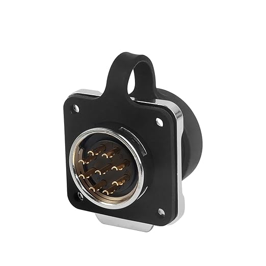 CNLINKO LP20 Reverse Mount 9-Pin Waterproof Circular Electrical Connector, IP68 Female Plug Male Socket for Automotive Machinery and Outdoor Use Quick Connect Aviation Connector (Metal Plug)