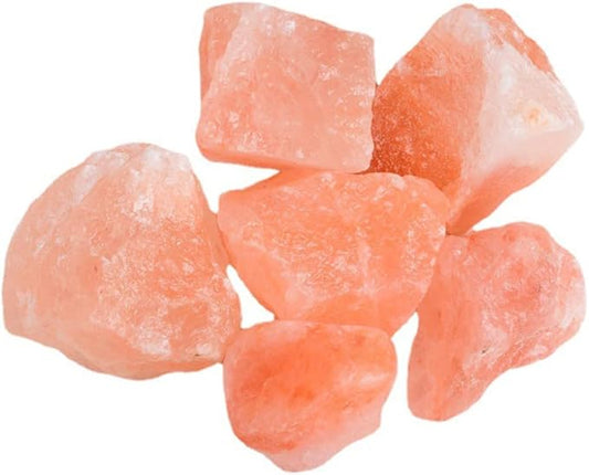 1.97 to 3.94 Inches Himalayan Pink Crystal Salt Stones, 1.1 Pounds Himalayan Pink Salt Chunks for Salt Rock Lamp,Salt Bowl,and Decorations M34