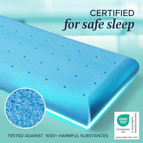 Beckham Hotel Collection Shredded Memory Foam Pillow 2-Pack Queen | Adjustable Fill Cooling Bed Pillows for Side, Back & Stomach Sleepers