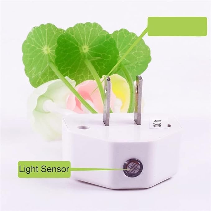 ZEZHOU Sensor LED Mushroom Night Lights - Color Changing Cute Plug in Wall Lamp, Energy Saving NightLight for Adults Kids Bedroom, Bathroom, Toilet, Stairs, Kitchen, Hallway Corridor
