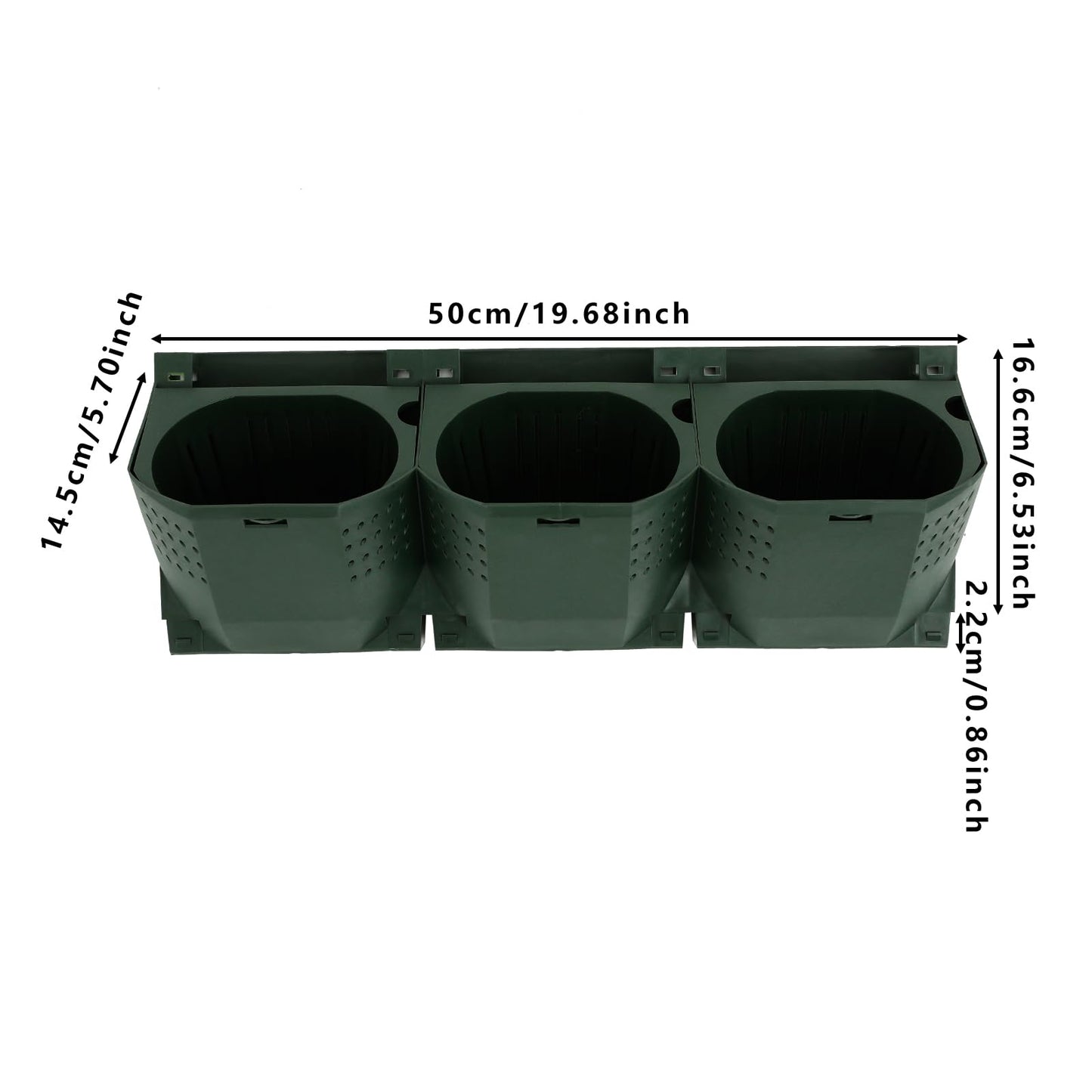 Liffshsy Vertical Wall Planter, Stackable Wall-Mounted Planter Indoor Outdoor w/36 Plastic Pots Living Wall Garden w/36 Non-Woven Fabrics Vegetable Hanging Pocket Holder Flowerpot (Army Green)