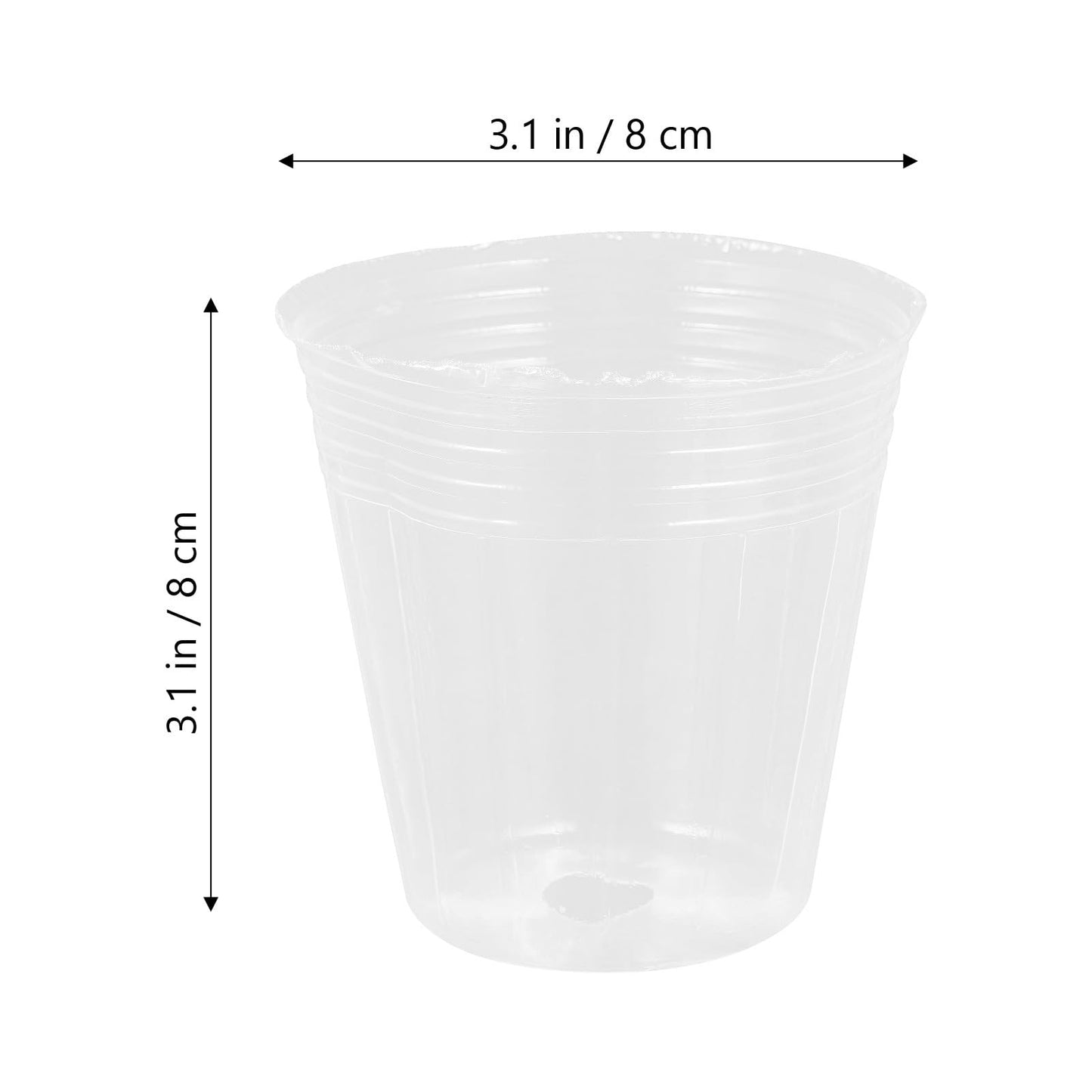 SEWCHICS 50pcs Nursery Plant Pots with Drainage Holes, 2.5 Inch Plastic Plant Starter Pots for Orchids, Succulents, Seedlings, Indoor and Outdoor Gardening