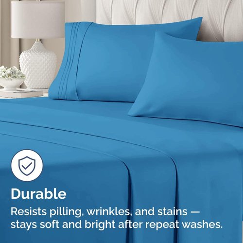 King Pillow Cases by [Brand Name] - Ultra Soft Hotel Quality Covers - Wrinkle Free & Fade Resistant - Denim Blue, 2 Piece Set