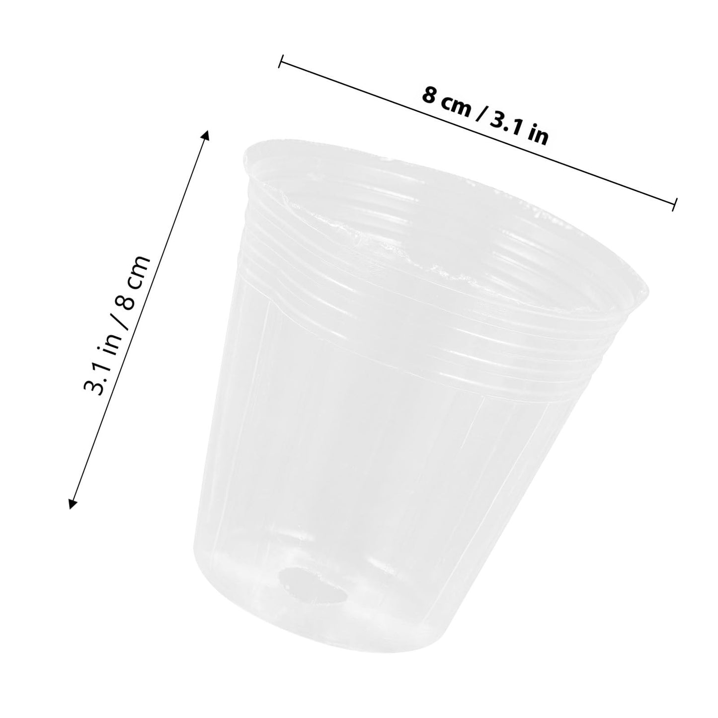 KALLORY 50pcs Plastic Nursery Pots for Plants 2.5 Inch Breathable Seedling Planting Pots with Drainage Suitable for Orchids Succulents and Indoor Gardening