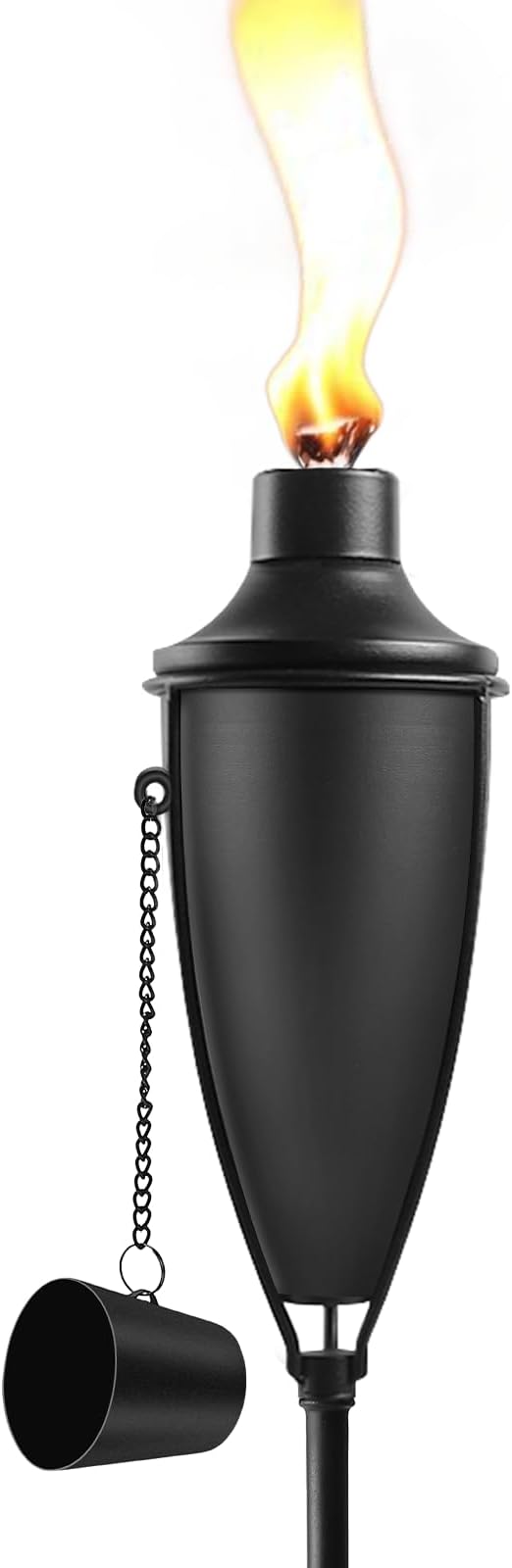 1 Pack Home Garden Torch , Large Capacity 22oz Outdoor Metal Torch Garden Décor,61-Inch Upgraded Citronella Torches with 3-Prong Grounded Stake, Table Top Torches for Party Patio Pathway