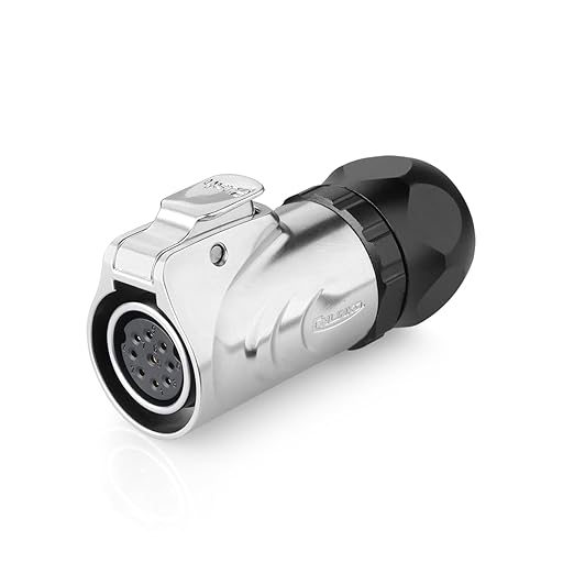 CNLINKO LP20 Reverse Mount 9-Pin Waterproof Circular Electrical Connector, IP68 Female Plug Male Socket for Automotive Machinery and Outdoor Use Quick Connect Aviation Connector (Metal Plug)