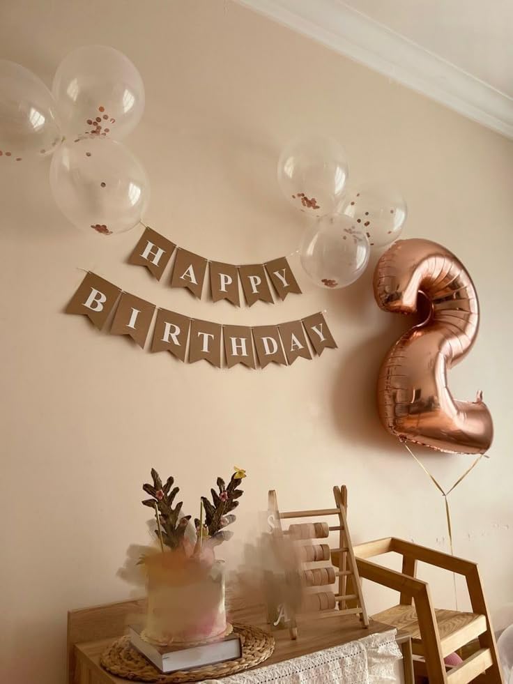 Rose Gold 12 Number Balloons - 40 Inch Balloons for 12th Birthday & Special Celebrations