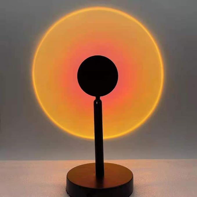 Sunset Projection Led Light Rainbow Mood Floor Stand Romantic Soothing Night Light for Living Room Bedroom Romantic Projector Gift for Home Living Room Party Decor USB Charging 90 Degrees Rotat,