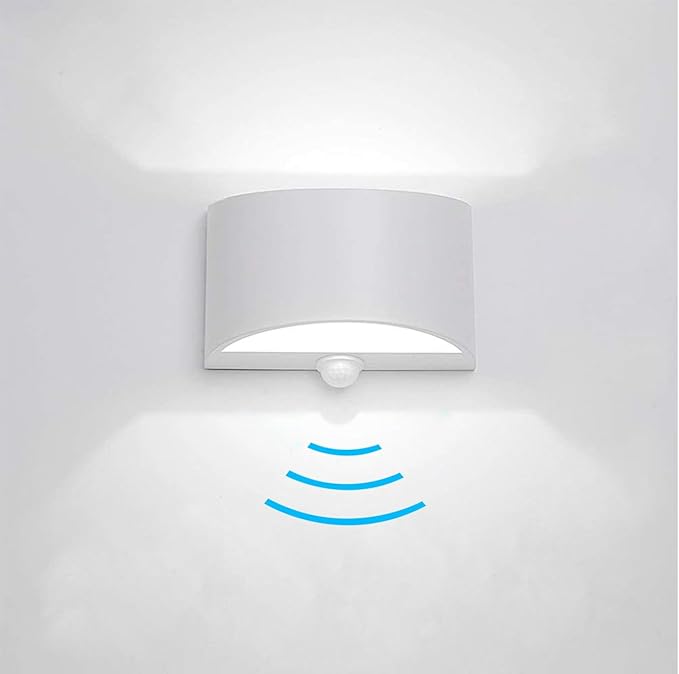 SERDEN LED Hardwired Motion Sensor Light Indoor Wall Sconce, Motion Sensor Wall Light Indoor Sconce Wall Aluminum Modern Wall Sconce for Living Room Hallway Stair 7W Cool White(Not Battery Operated)