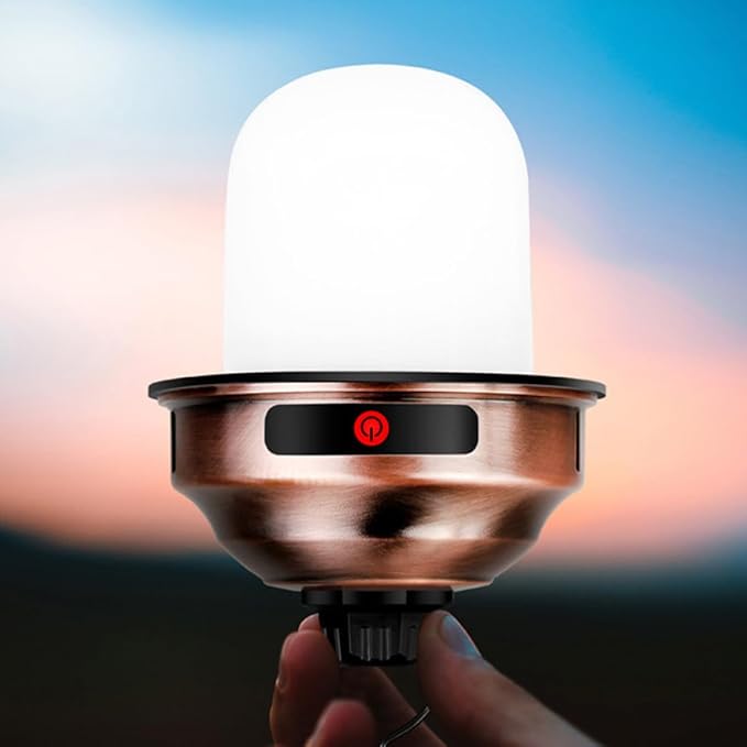 Rechargeable LED Camping Lantern Portable Tent Light Super Bright Retro Outdoor Lamp for BBQ Hiking Garden Use
