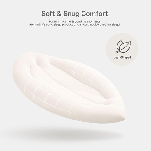 Baby Lounger - Skin-Friendly & Breathable Infant Cushion for Tummy Time | Portable & Lightweight for 0-12 Months (Ivory)