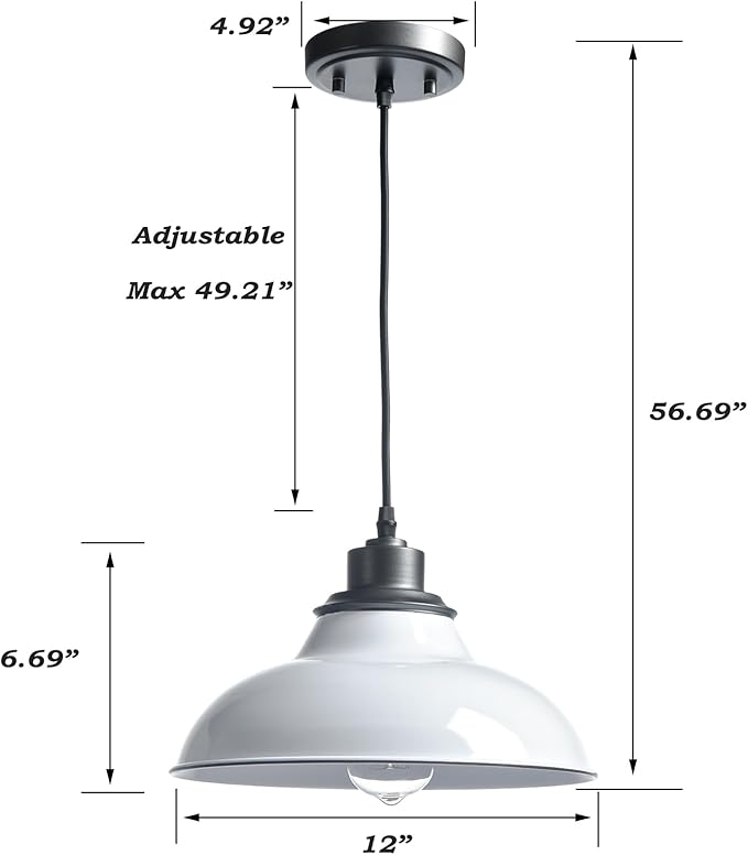 White Pendant Light Fixtures Modern Hanging Pendant Light for Kitchen Island Living Room Dinning Room Nordic Style