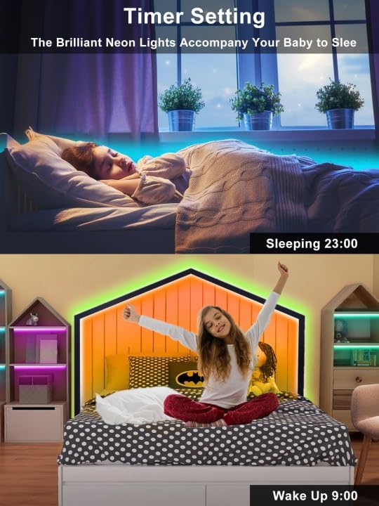 32.8FT Led Neon Rope Lights Music Sync, RGB Led Strip Lights Outdoor, Neon Led Light Strip with Remote & App Control, DIY Flexible Led Lights for Bedroom, Gaming, Party, Room Decor Aesthetic